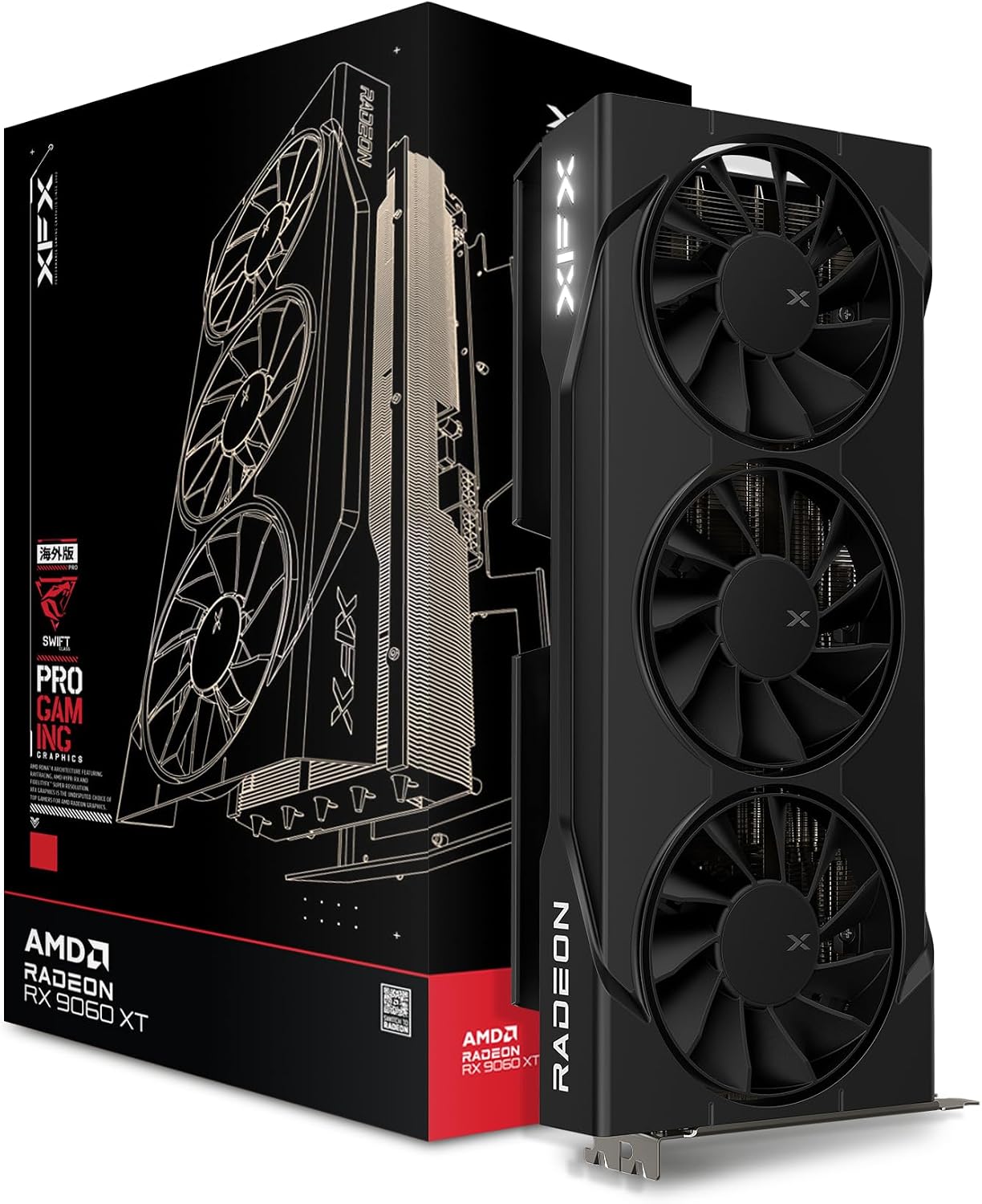 Swift AMD Radeon RX 9060 XT OC - Triple Fan Gaming Graphics Card 16Gb recension och pris