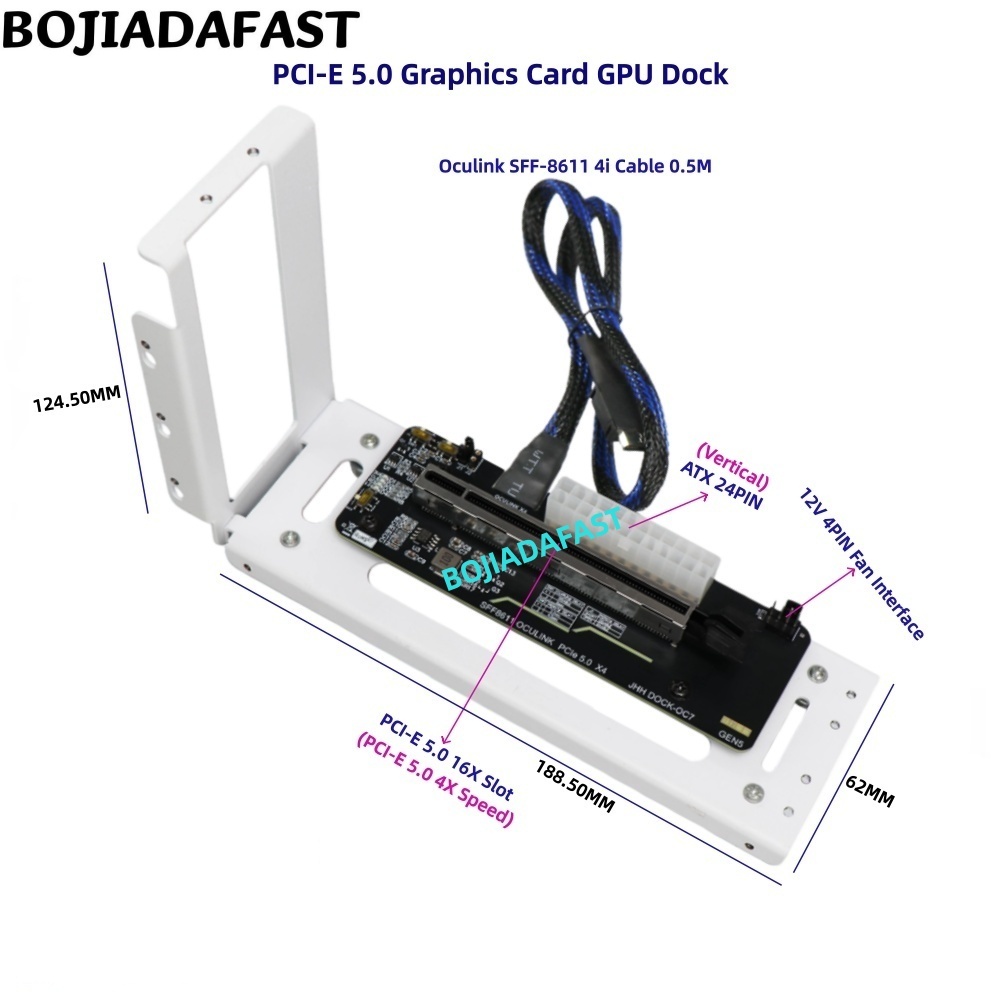 PCI-E 5.0 16X GEN5 Adapter Car - Oculink Egpu Dock Graphics Card recension och pris