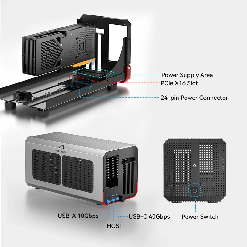 Acasis 40Gbps eGPU Enclosure T - Thunderbolt 4 External Gpu Enclosure recension och pris